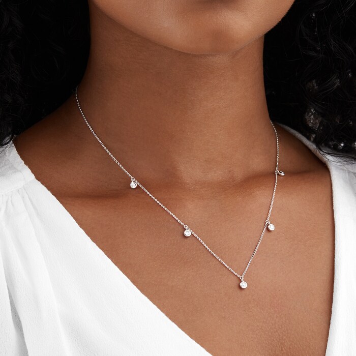 Mappin&Webb 18ct White Gold 0.35cttw Diamond Design Necklace
