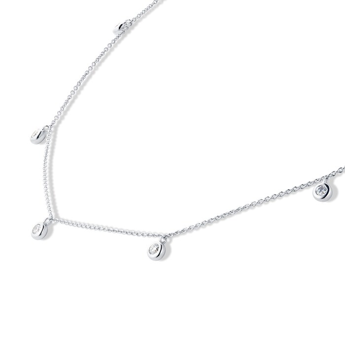 Mappin & Webb 18ct White Gold 0.35cttw Diamond Design Necklace