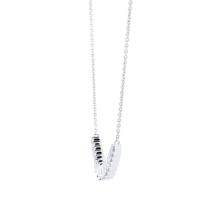 Goldsmiths 18ct White Gold 1.40ct Diamond Half Line Necklace