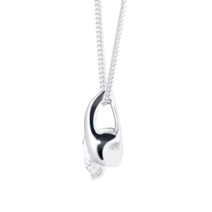 Goldsmiths 9ct White Gold 0.25ct Wrapped In Love Goldsmiths Brightest Diamond Pendant