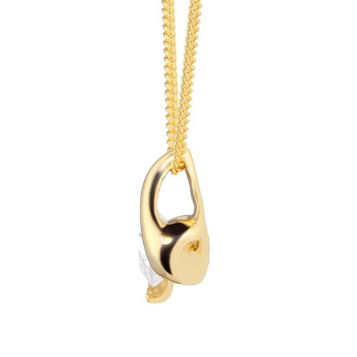 Goldsmiths 9ct Yellow Gold 0.25ct Wrapped In Love Goldsmiths Brightest Diamond Pendant