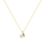 Goldsmiths 9ct Yellow Gold 0.25ct Wrapped In Love Goldsmiths Brightest Diamond Pendant