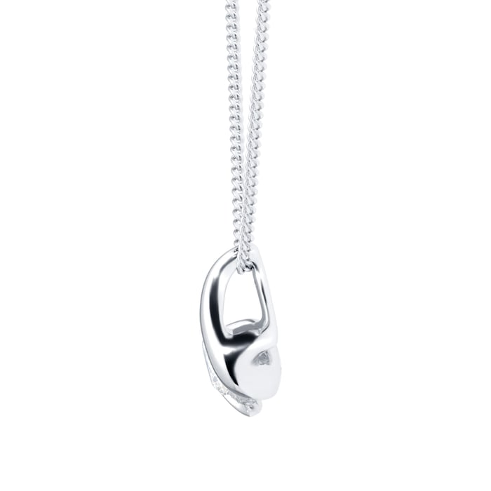 Goldsmiths 9ct White Gold 0.10ct Wrapped In Love Goldsmiths Brightest Diamond Pendant