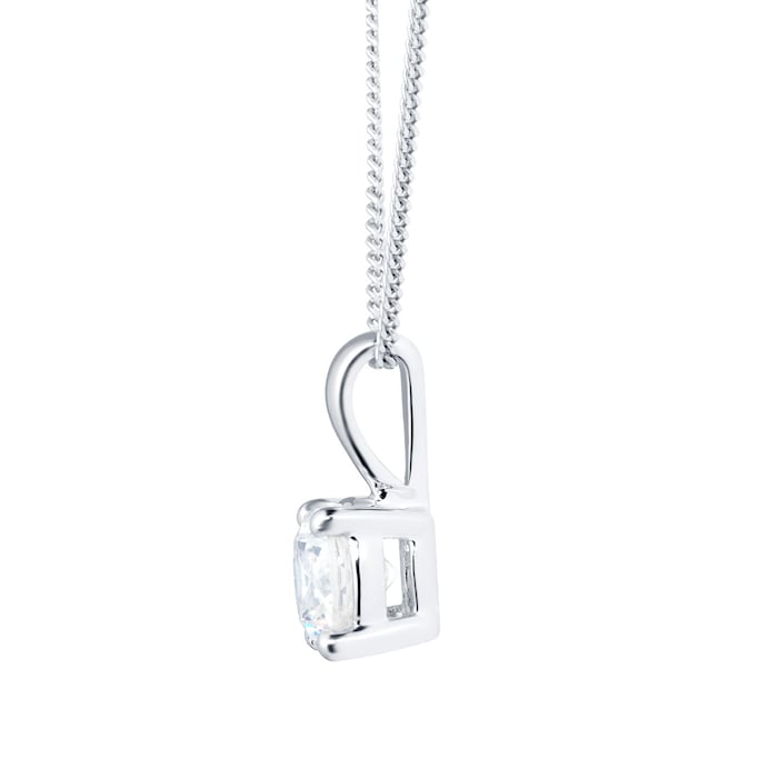 Goldsmiths 18ct White Gold 0.40cttw Goldsmiths Brightest Diamond Solitaire Pendant