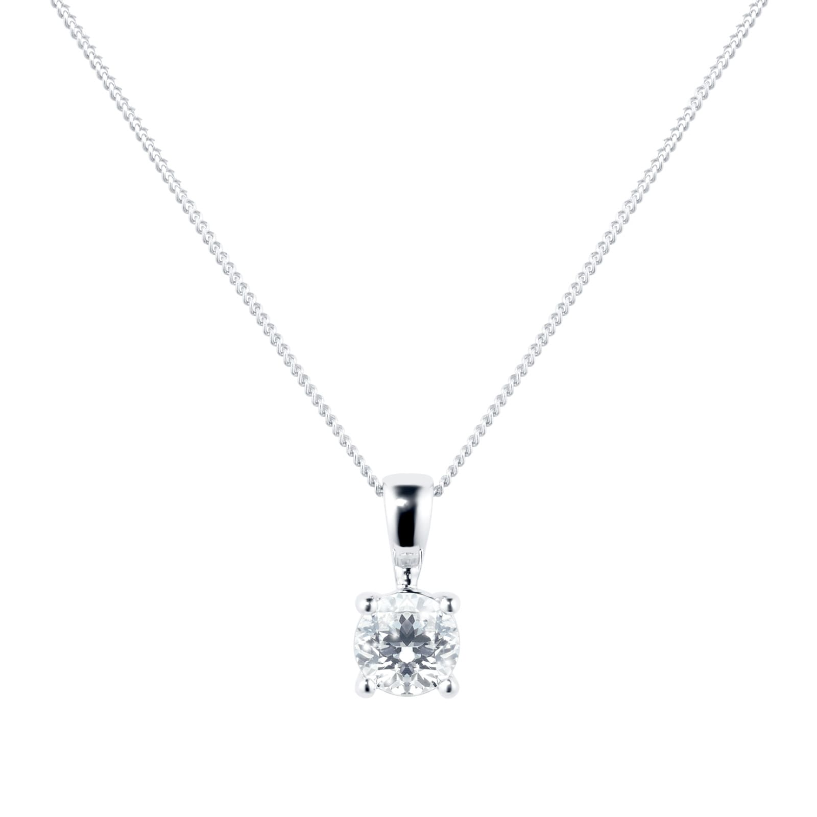 Diamond on sale solitaire necklace