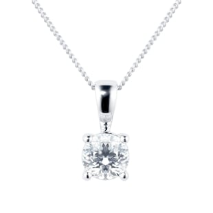 Goldsmiths 18ct White Gold 0.65cttw Solitaire Goldsmiths Brightest Diamond Pendant