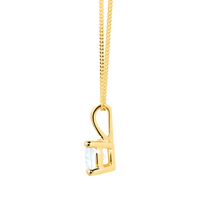 Goldsmiths 18ct Yellow Gold 0.40ct Goldsmiths Brightest Diamond 4 Claw Pendant