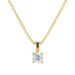 Mappin & Webb Libretto 18ct Yellow Gold 0.50ct Diamond Pendant