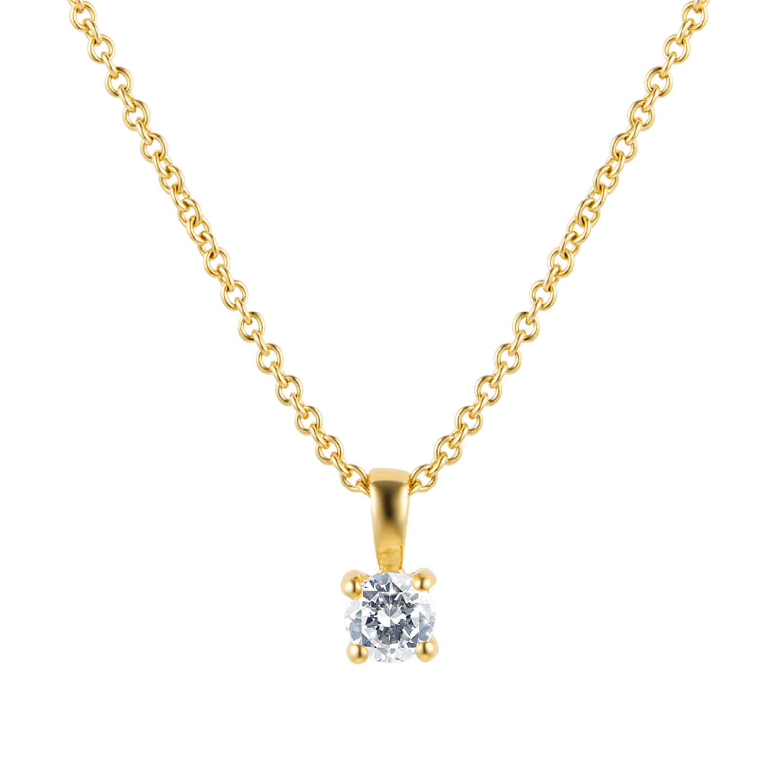 Mappin & Webb Libretto 18ct Yellow Gold 0.25ct Diamond Pendant