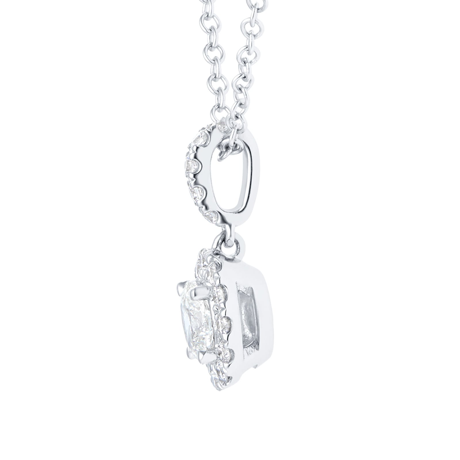 Mappin & Webb Amelia 18ct White Gold 0.50ct Diamond Oval Pendant Mappin & Webb Amelia 18ct White Gold 0.50ct Diamond Oval Pendant