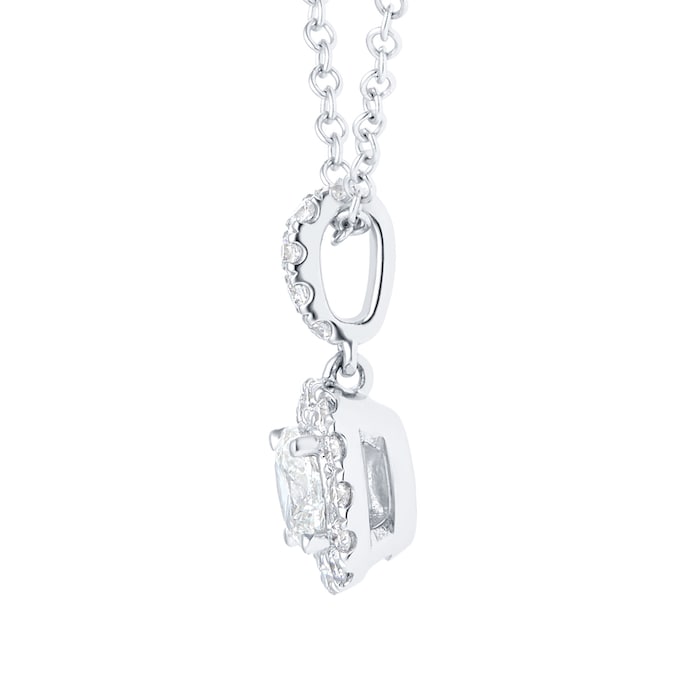 Mappin&Webb Amelia 18ct White Gold 0.50ct Diamond Oval Pendant