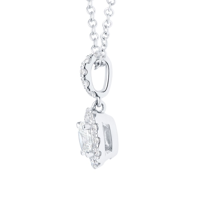 Mappin & Webb Amelia 18ct White Gold 0.50ct Diamond Oval Pendant