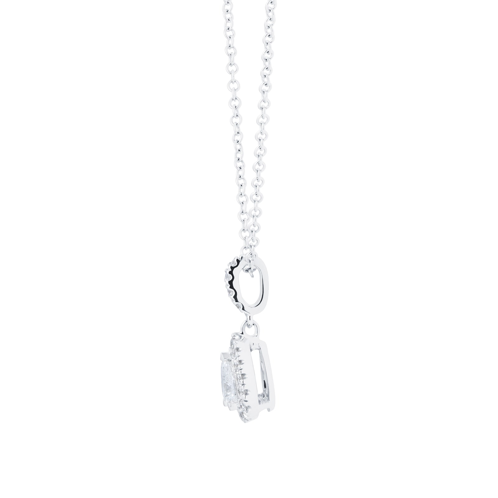 Mappin & Webb Amelia 18ct White Gold 0.40ct Diamond Pear Pendant Mappin & Webb Amelia 18ct White Gold 0.40ct Diamond Pear Pendant