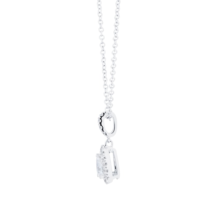 Mappin&Webb Amelia 18ct White Gold 0.40ct Diamond Pear Pendant