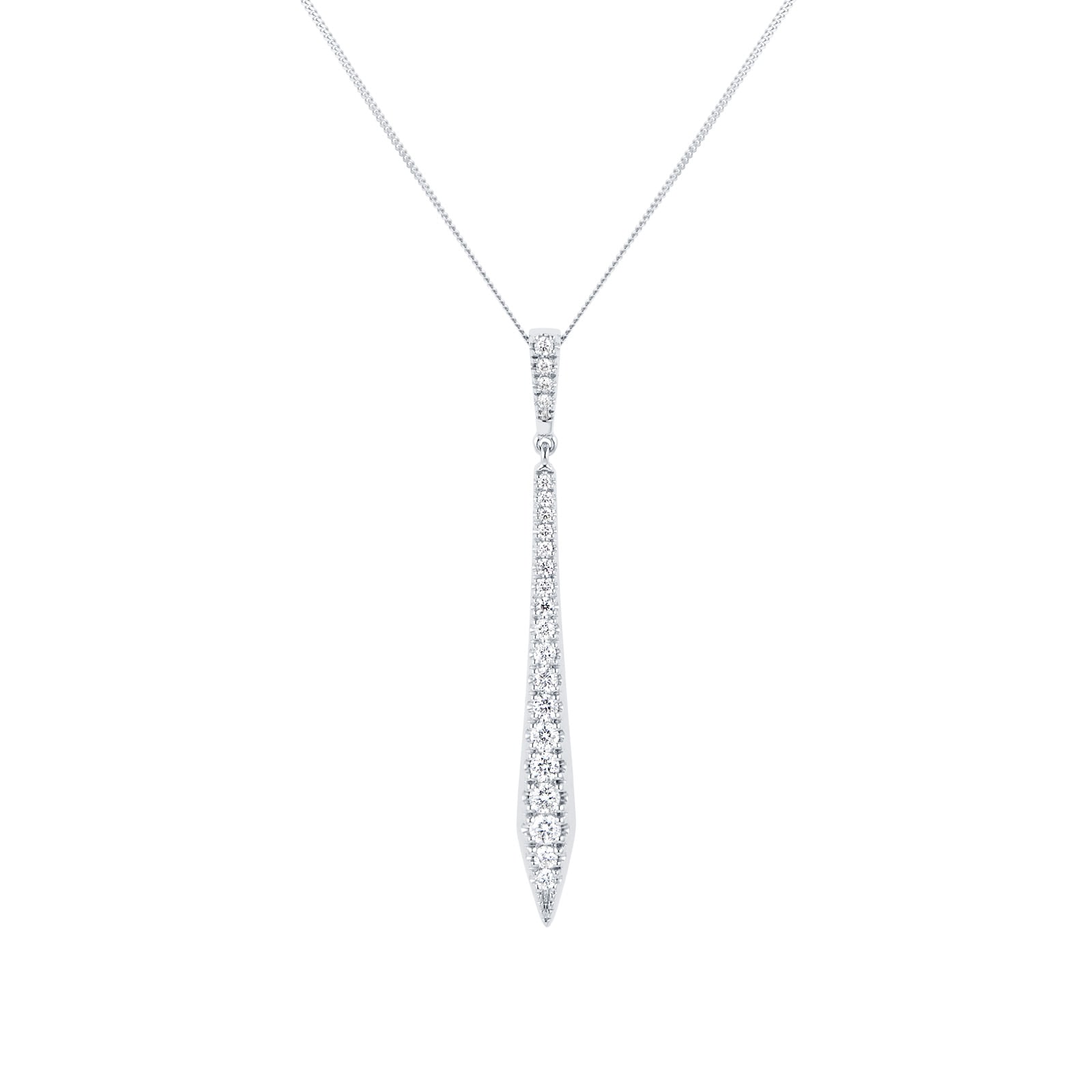 Diamond Necklaces, Single - Solitaire Diamond & White Gold Pendants UK ...