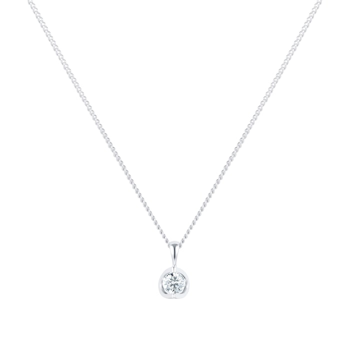 Goldsmiths Platinum 0.40ct Goldsmiths Brightest Diamond Tension Set Pendant