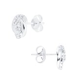 Mappin & Webb 9ct White Gold 0.26ct Diamond Knot Pendant & Earrings Set