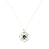 Mappin & Webb 18ct White & Yellow Gold 1.20ct Diamond & 3.70ct Tourmaline Pendant