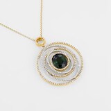 Mappin & Webb 18ct White & Yellow Gold 1.20ct Diamond & 3.70ct Tourmaline Pendant