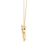 Goldsmiths 9ct Yellow Gold 0.15cttw Open Floral Pendant