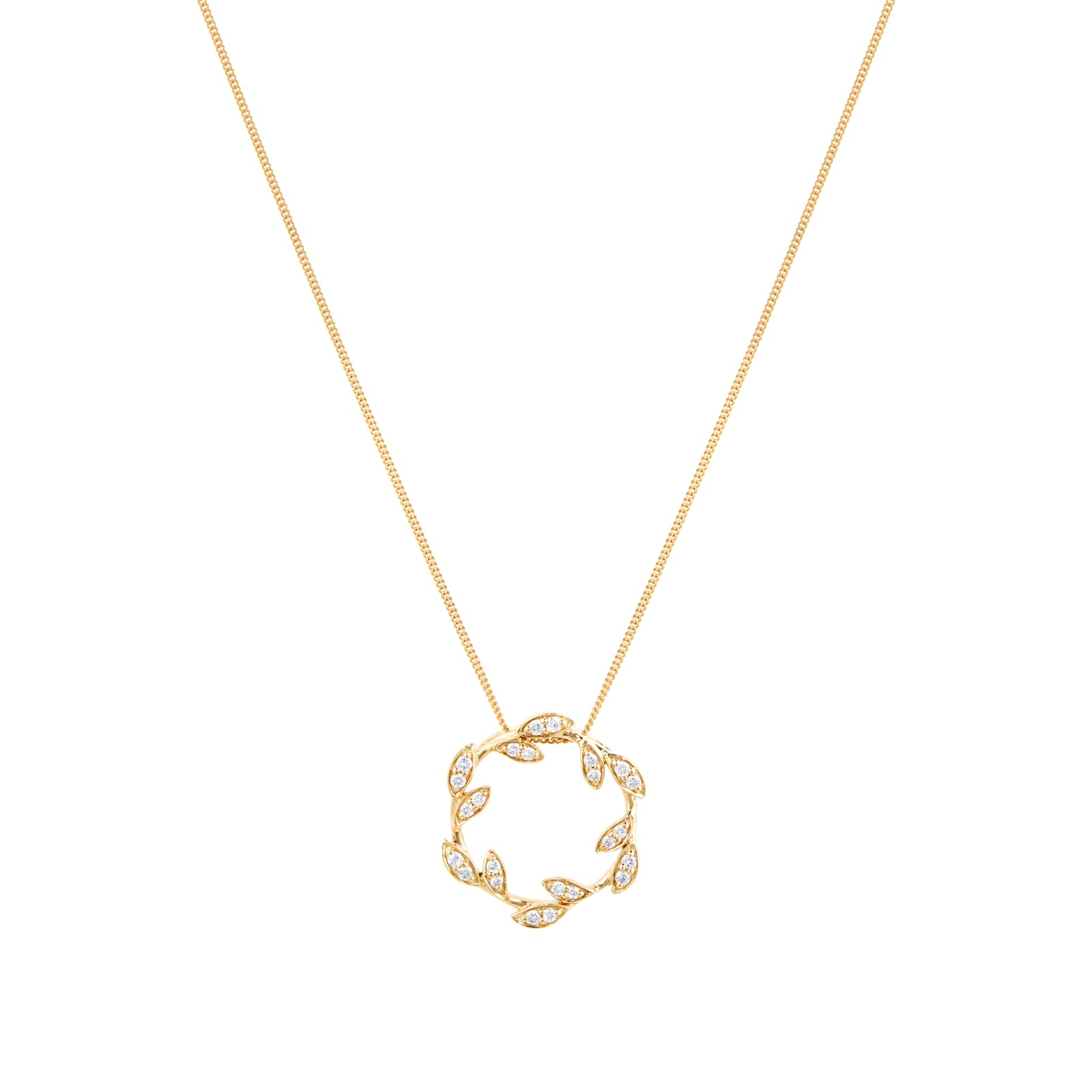 Goldsmiths 9ct Yellow Gold 0.15cttw Open Floral Pendant Goldsmiths 9ct Yellow Gold 0.15cttw Open Floral Pendant