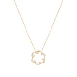 Goldsmiths 9ct Yellow Gold 0.15cttw Open Floral Pendant