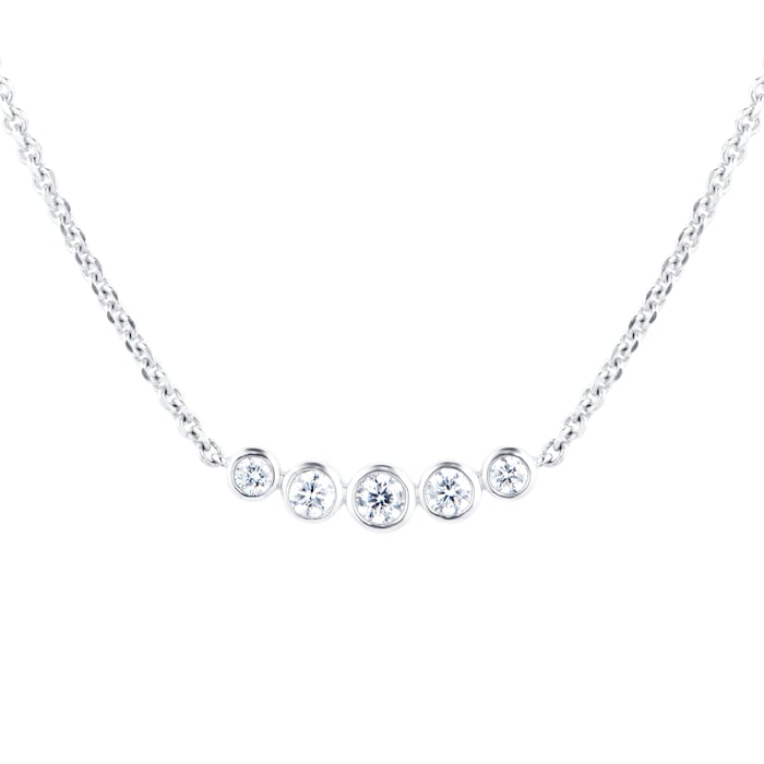 Mappin & Webb Gossamer 18ct White Gold 0.24cttw Five Stone Diamond Necklace