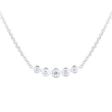 Mappin & Webb Gossamer 18ct White Gold 0.24cttw Five Stone Diamond Necklace