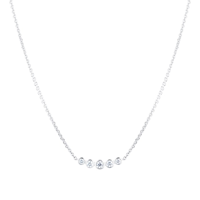 Mappin & Webb Gossamer 18ct White Gold 0.24cttw Five Stone Diamond Necklace