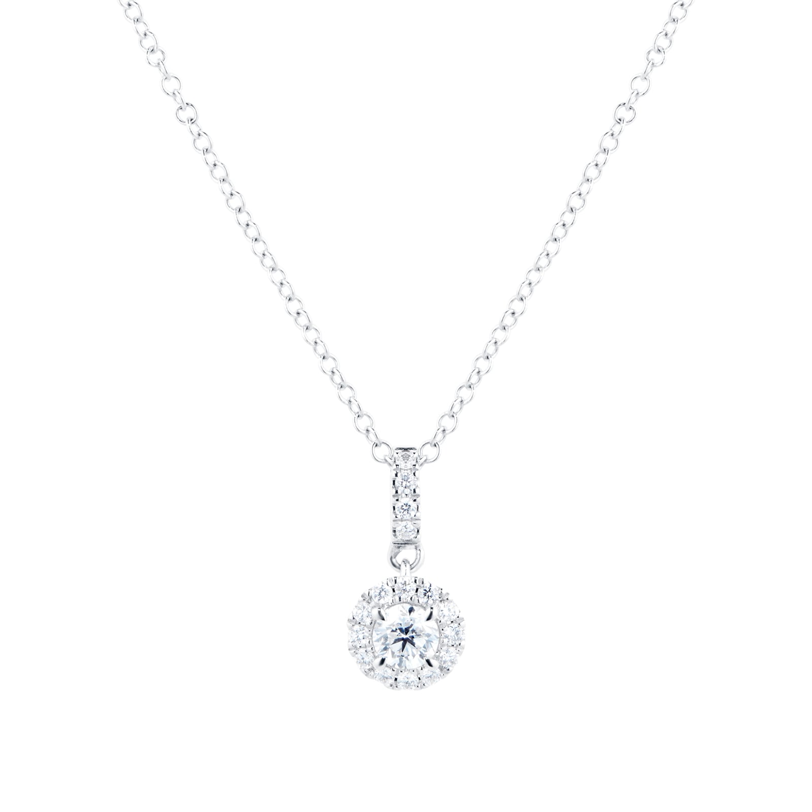 Mappin & Webb Amelia 18ct White Gold 0.40cttw Diamond Pendant