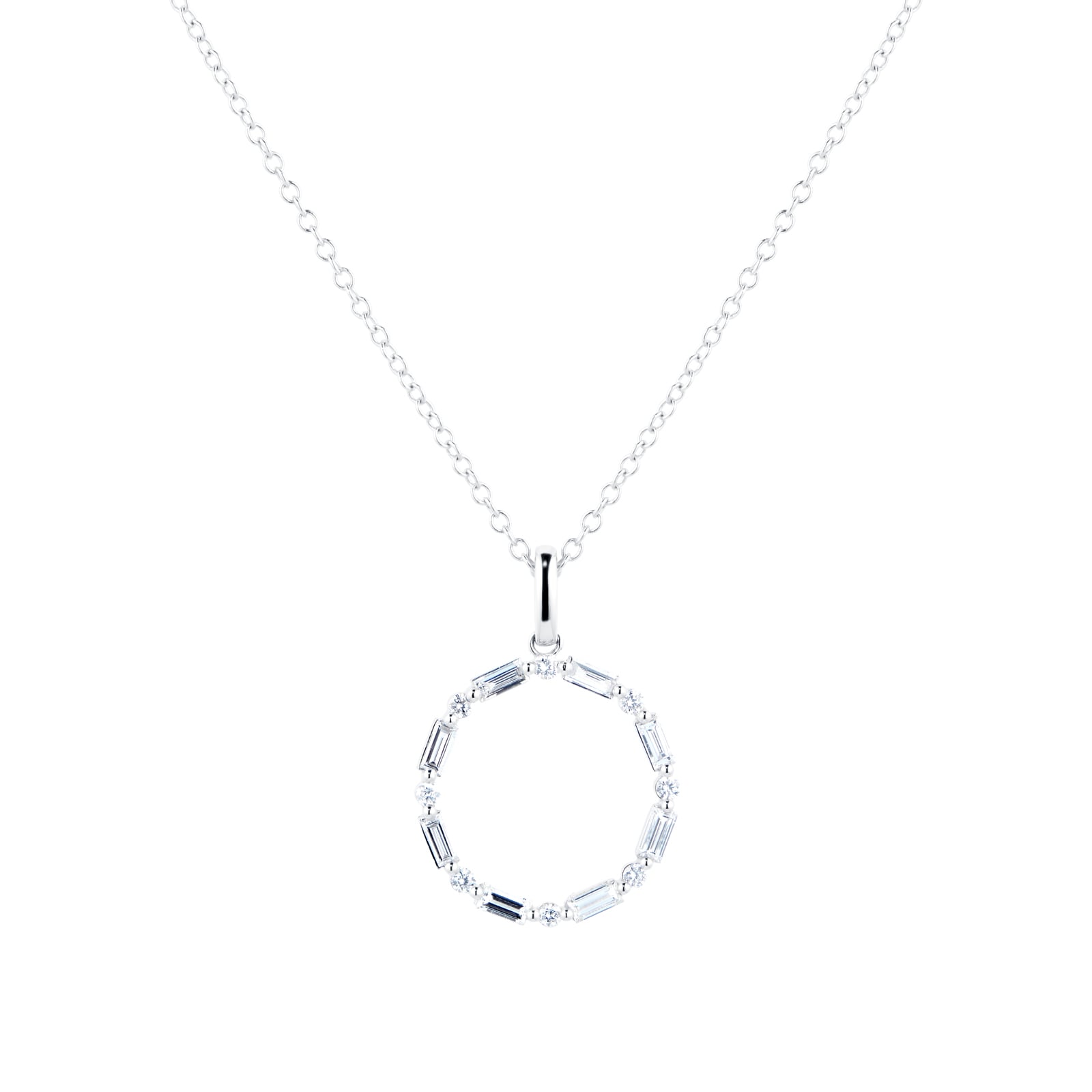 Renee 18ct White Gold 0.46cttw Diamond Circle Pendant