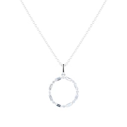 12143409 - Renee 18ct White Gold 0.46cttw Diamond Circle Pendant