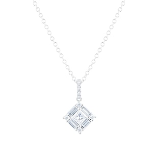 Mappin & Webb Renee 18ct White Gold 0.55cttw Mixed Cut Diamond Pendant