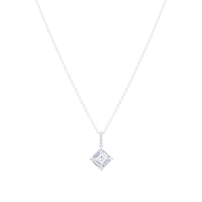 Mappin & Webb Renee 18ct White Gold 0.55cttw Mixed Cut Diamond Pendant