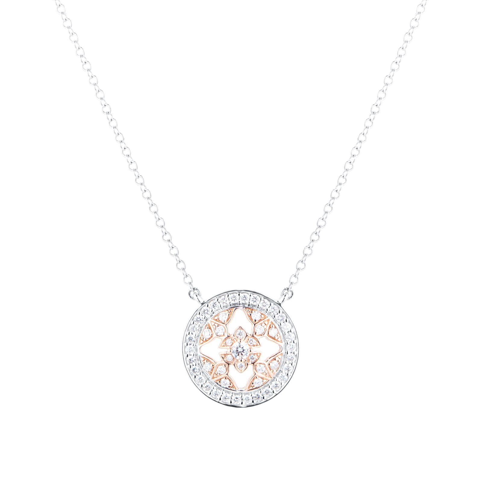 Mappin & Webb Empress 18ct White & Rose Gold 0.40cttw Diamond Pendant Mappin & Webb Empress 18ct White & Rose Gold 0.40cttw Diamond Pendant