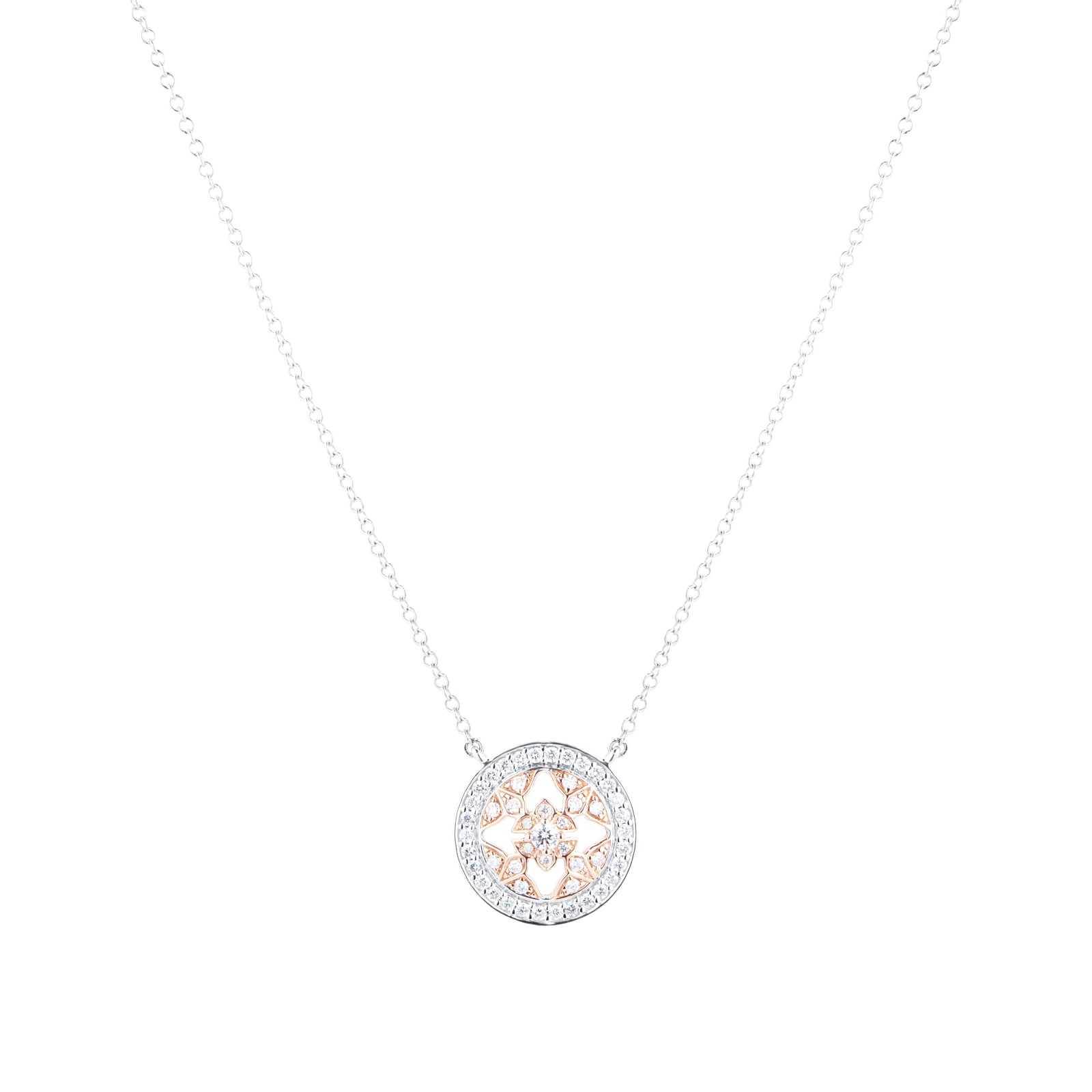 Mappin & Webb Empress 18ct White & Rose Gold 0.40cttw Diamond Pendant Mappin & Webb Empress 18ct White & Rose Gold 0.40cttw Diamond Pendant
