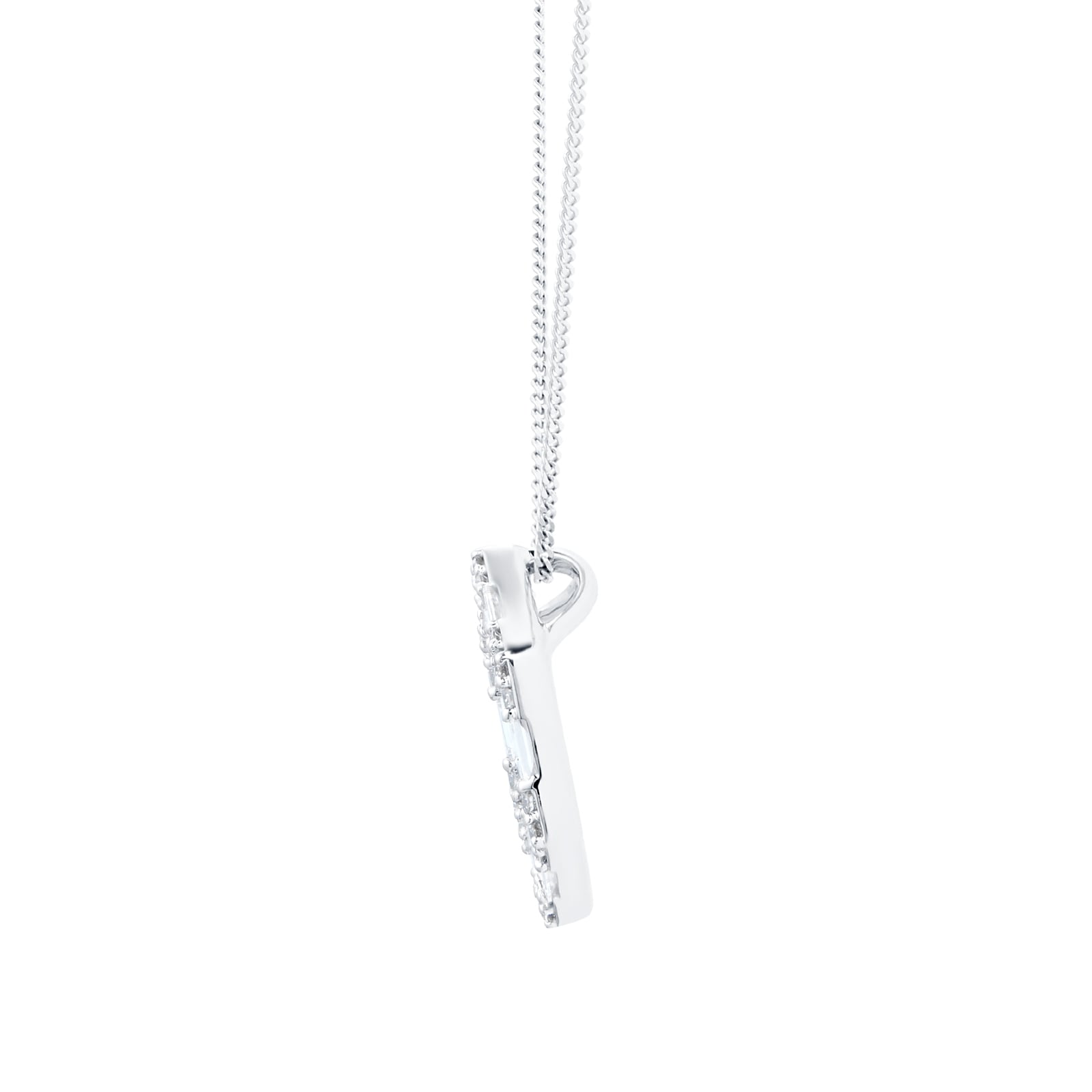 Goldsmiths 9ct White Gold 0.25ct Open Hexagon Pendant Goldsmiths 9ct White Gold 0.25ct Open Hexagon Pendant