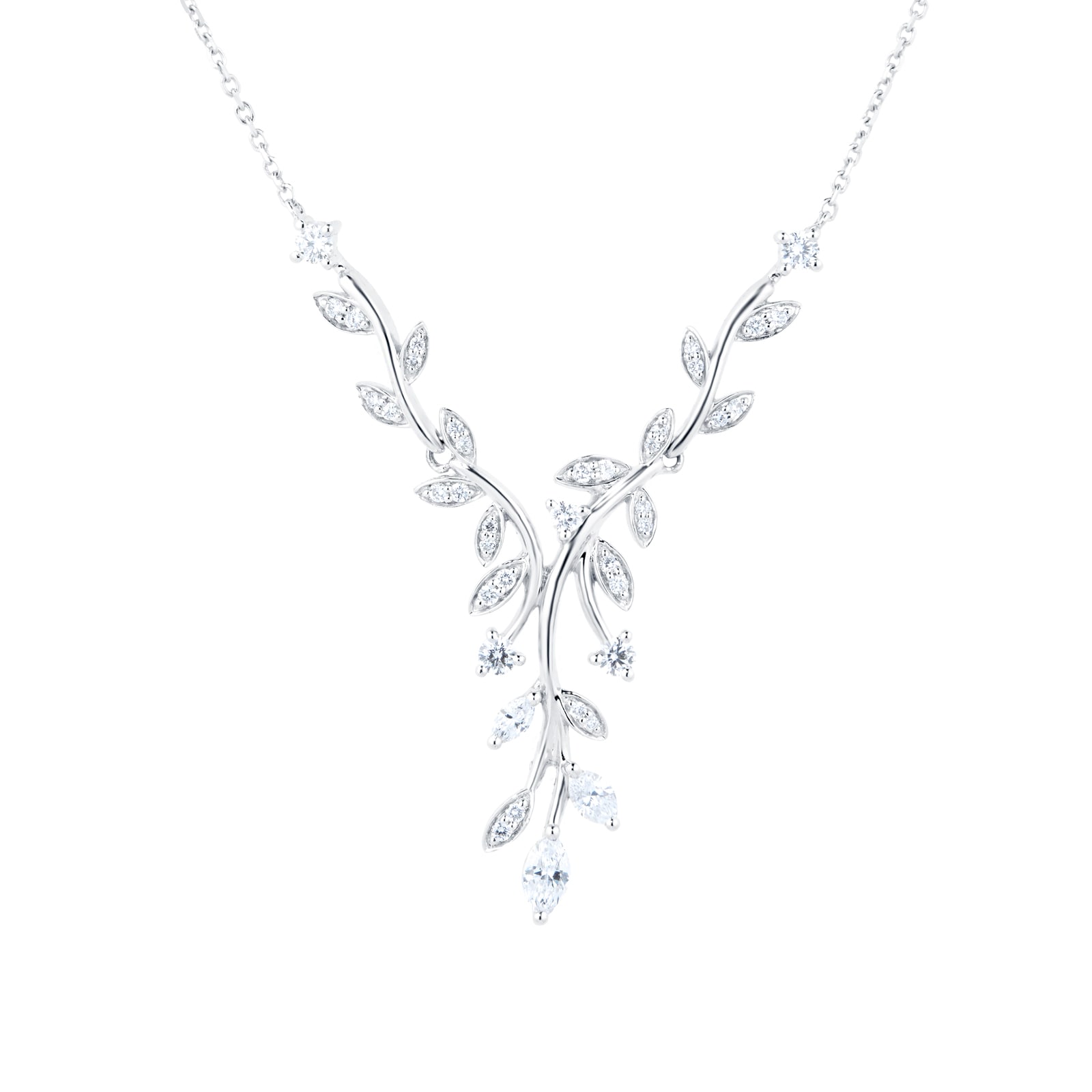 Mappin & Webb Vinea 18ct White Gold 0.65cttw Diamond Necklace