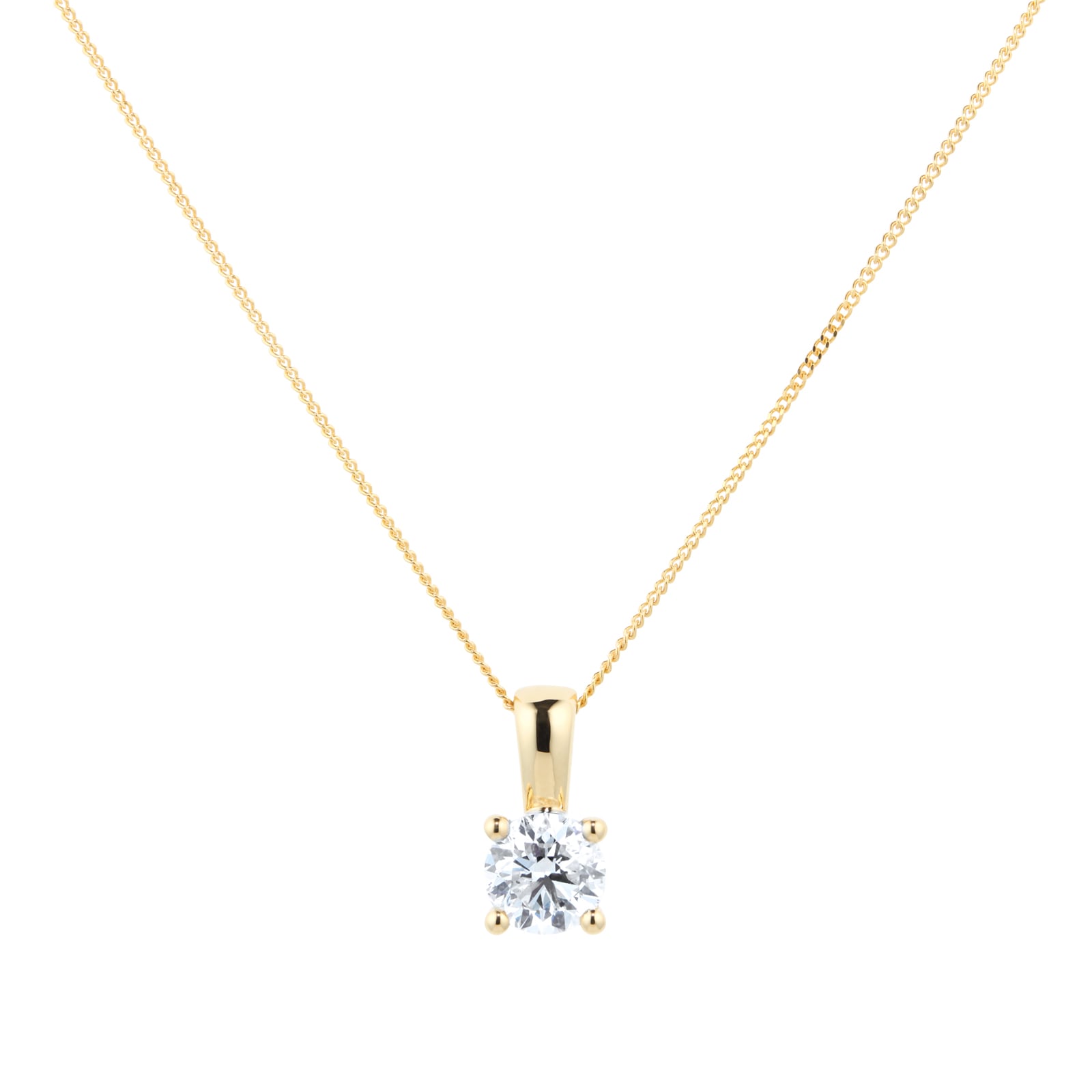 Goldsmiths 18ct Yellow Gold 1ct Diamond Pendant Goldsmiths 18ct Yellow Gold 1ct Diamond Pendant