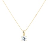 Goldsmiths 18ct Yellow Gold 1ct Diamond Pendant