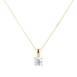 12143431 - 18ct Yellow Gold 1ct Diamond Pendant