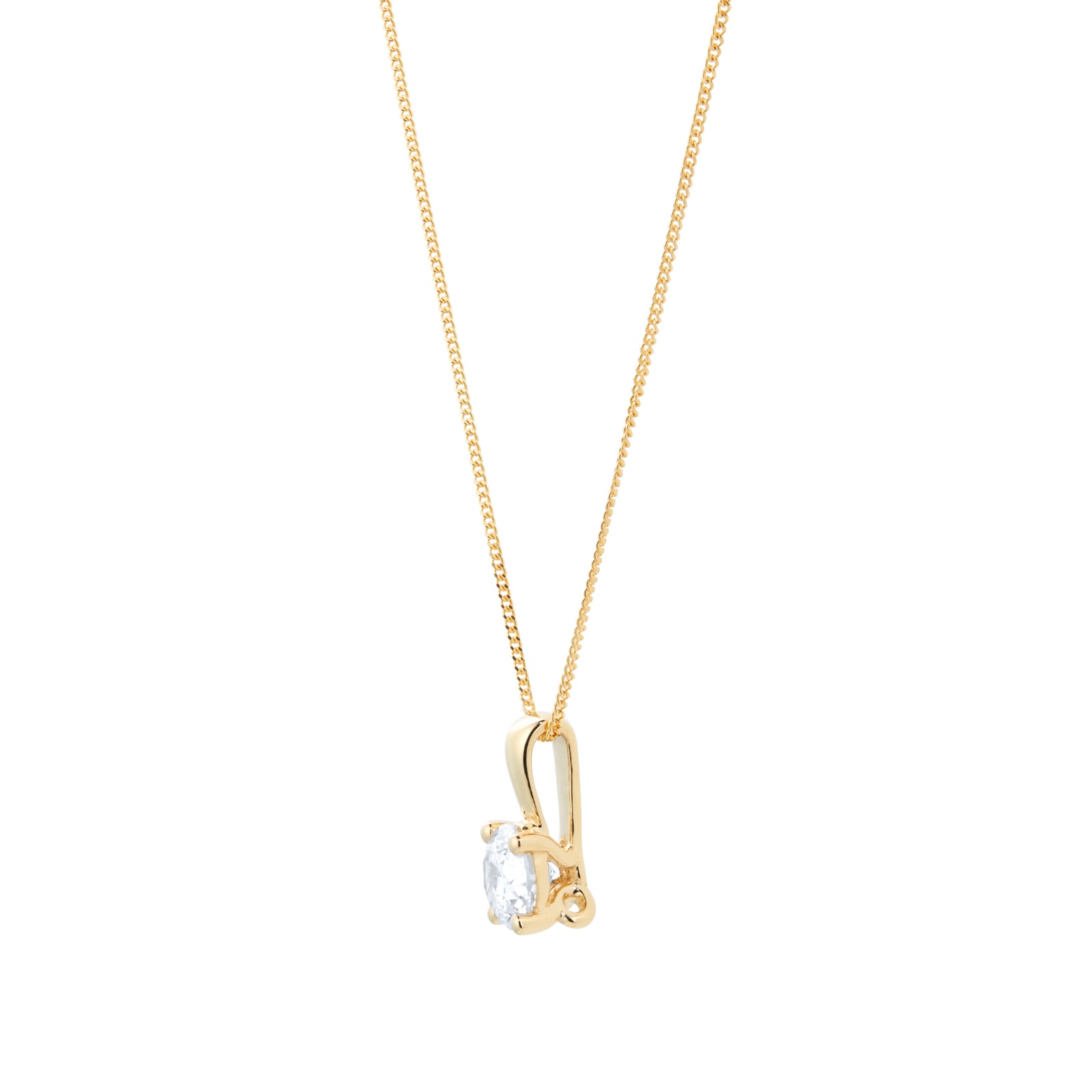 Goldsmiths 18ct Yellow Gold 1ct Diamond Pendant Goldsmiths 18ct Yellow Gold 1ct Diamond Pendant