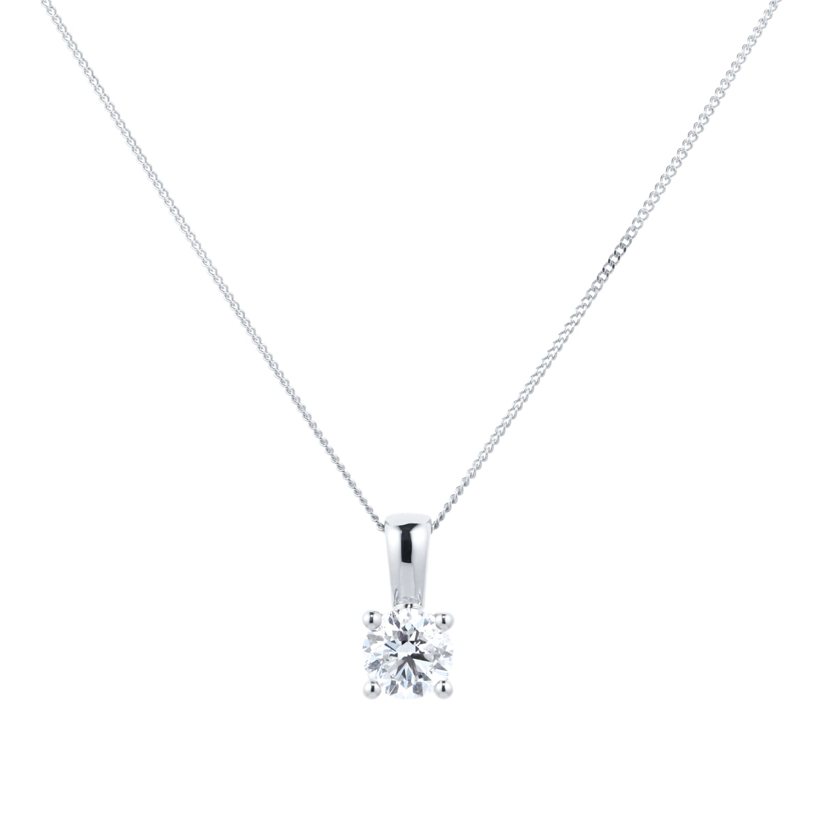 Goldsmiths 18ct White Gold 1ct Diamond Pendant