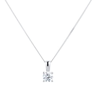 Goldsmiths 18ct White Gold 1ct Diamond Pendant