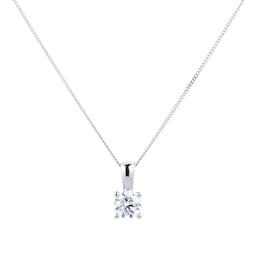 12143432 - 18ct White Gold 1ct Diamond Pendant