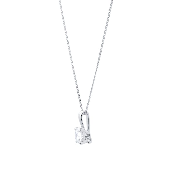 Goldsmiths 18ct White Gold 1ct Diamond Pendant