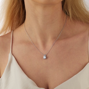 Goldsmiths Platinum 2ct Diamond Solitaire Pendant