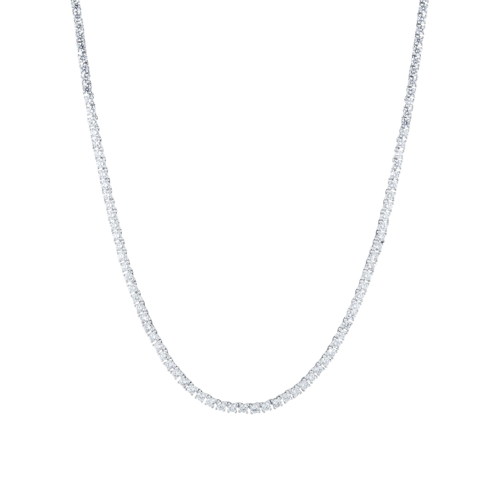 Mappin & Webb 18ct White Gold 7cttw Diamond Tennis Necklace