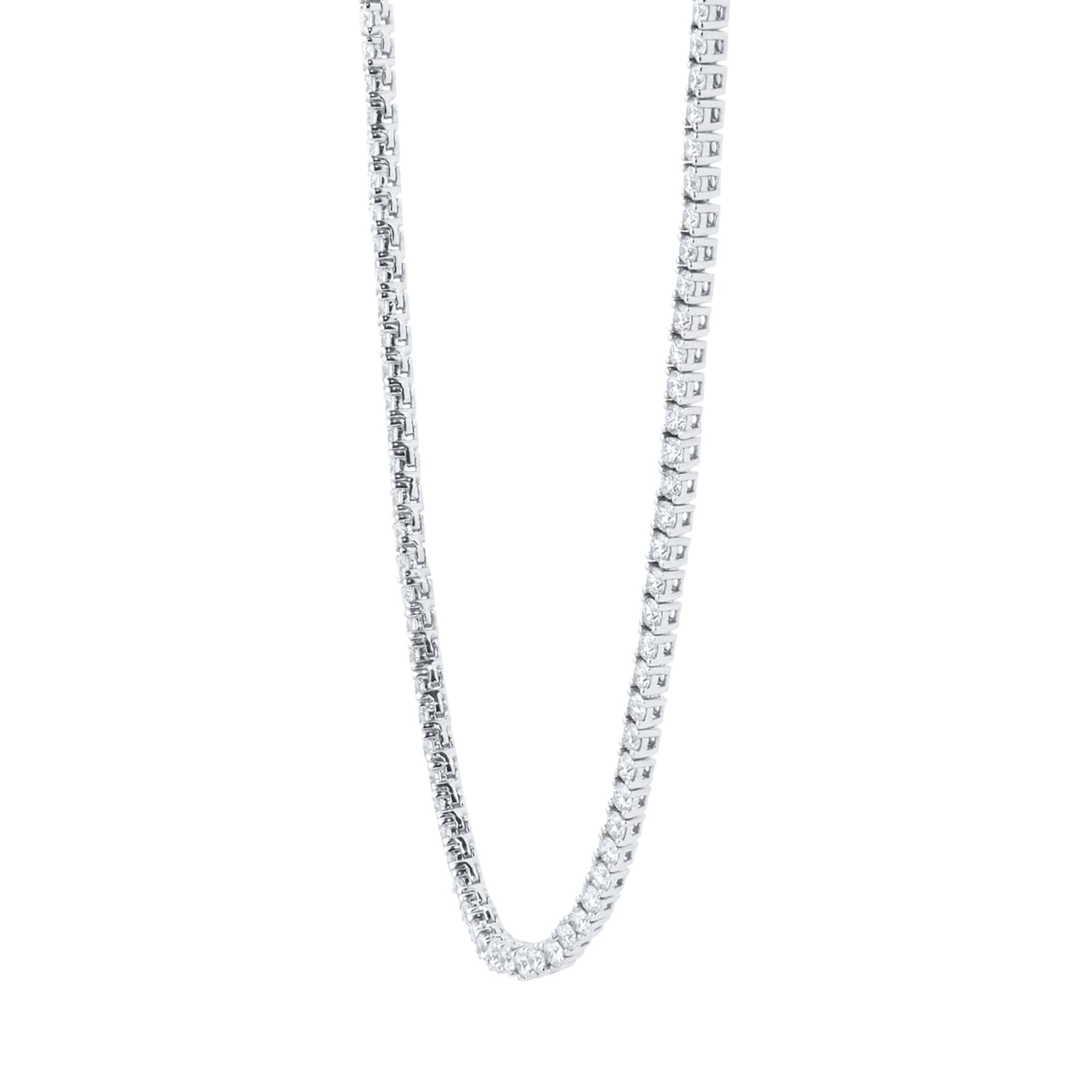 Mappin & Webb 18ct White Gold 7cttw Diamond Tennis Necklace