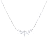 Goldsmiths 9ct White Gold Petal Smile Necklace